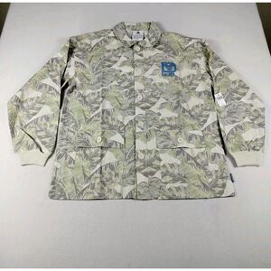 Walt Disney World Spirit Jersey Mens Large Linen Blend Hawaiian Floral‎ Tropical